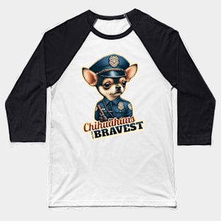 Chihuahua Policeman Baseball T-Shirt